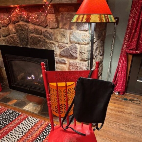 Anthropologie Smooth Leather Black Backpack - Picture 1 of 4